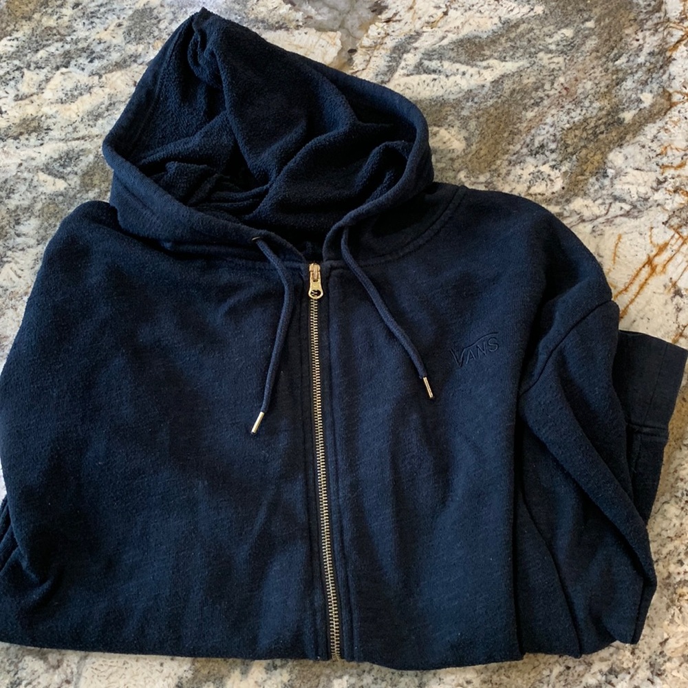 Vans women’s Black zip up hoodie size Medium
